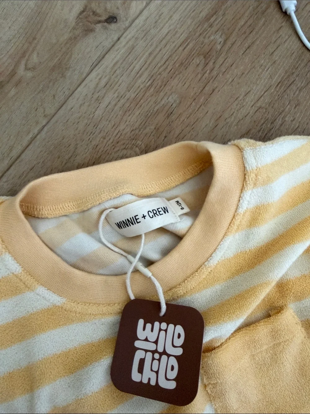 Striped Yellow & White Kids One-Piece Romper